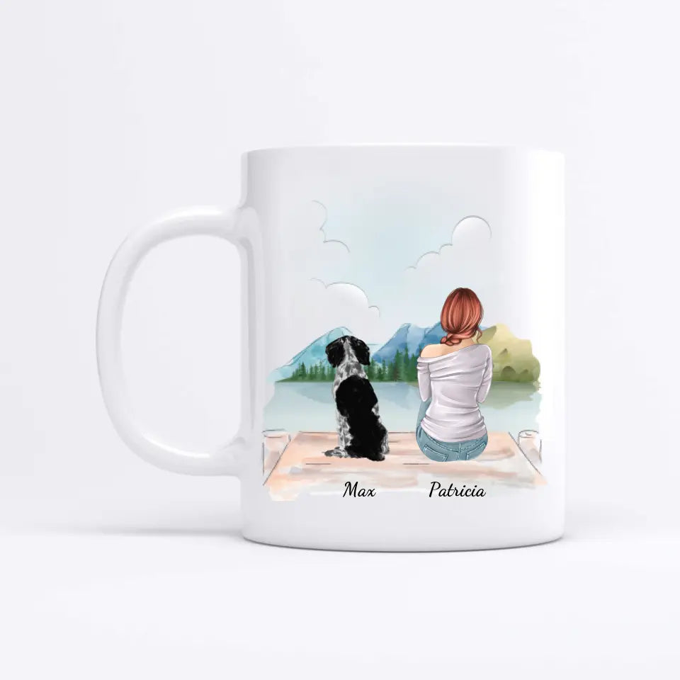 Woman with pets - Personalised mug