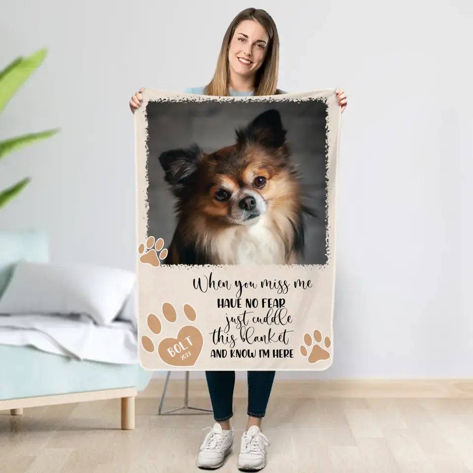 When you miss me - Personalised blanket