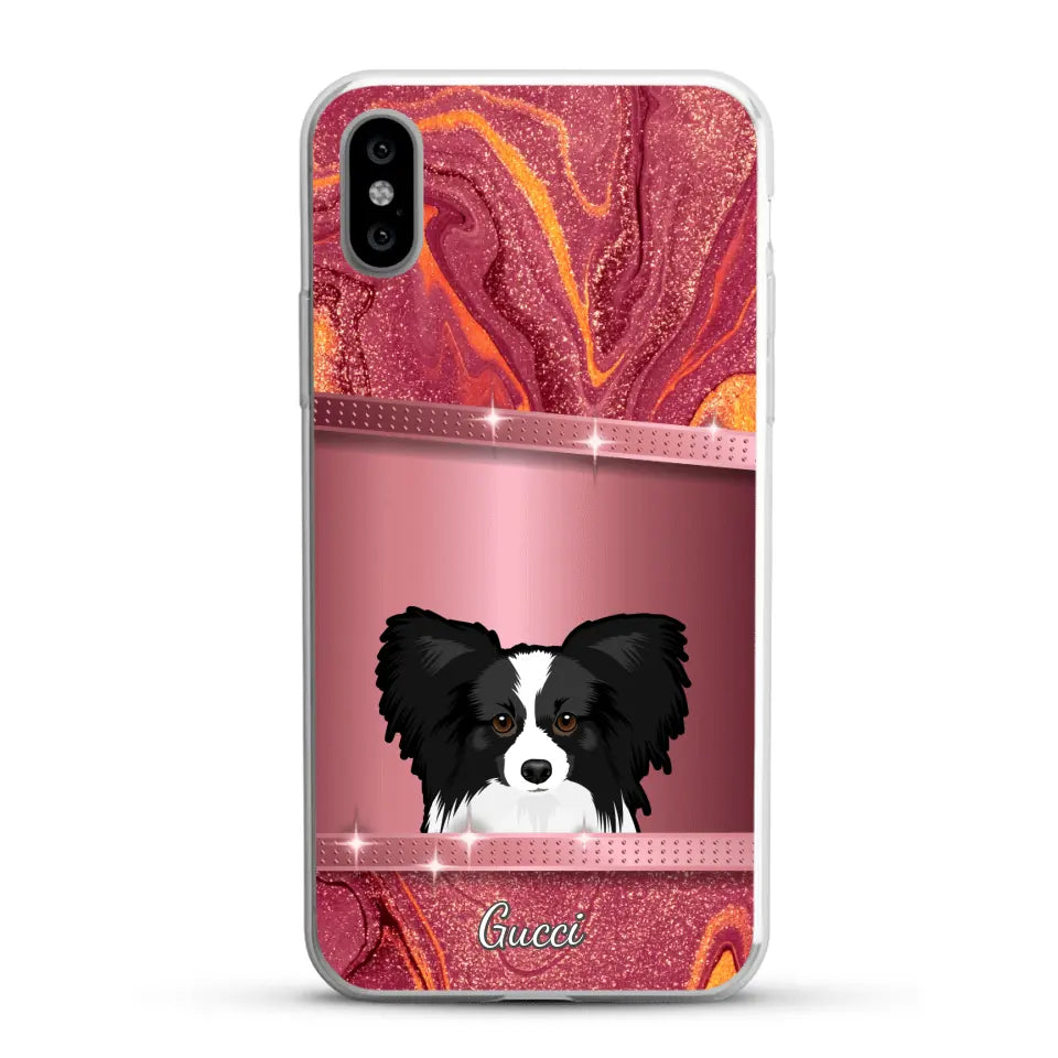 Peeking Pets Glitter Look - Personalised Phone Case