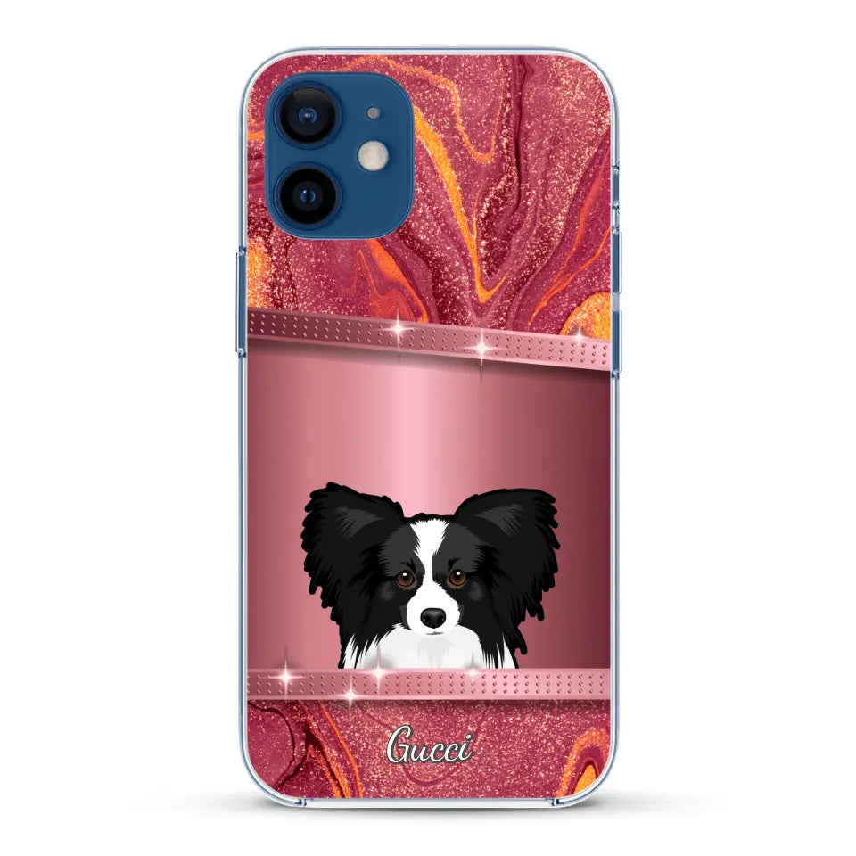 Peeking Pets Glitter Look - Personalised Phone Case