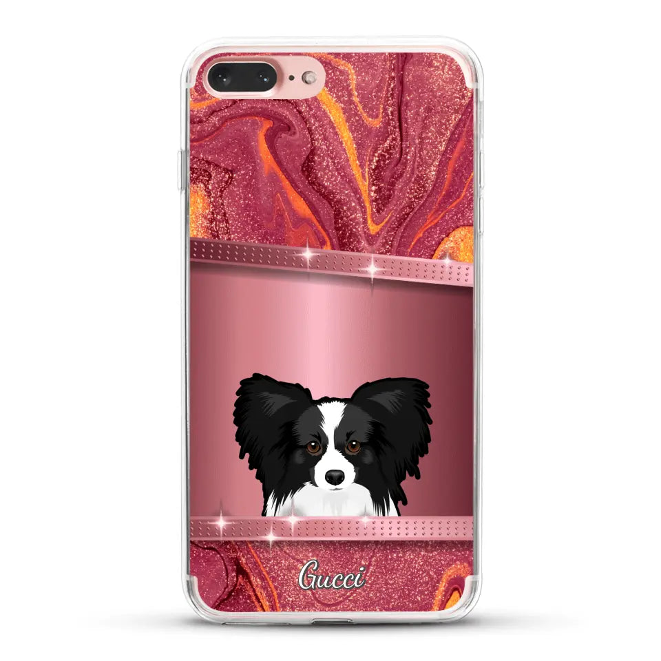 Peeking Pets Glitter Look - Personalised Phone Case