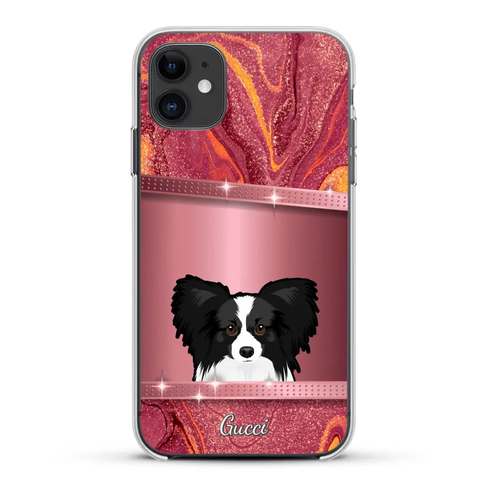 Peeking Pets Glitter Look - Personalised Phone Case