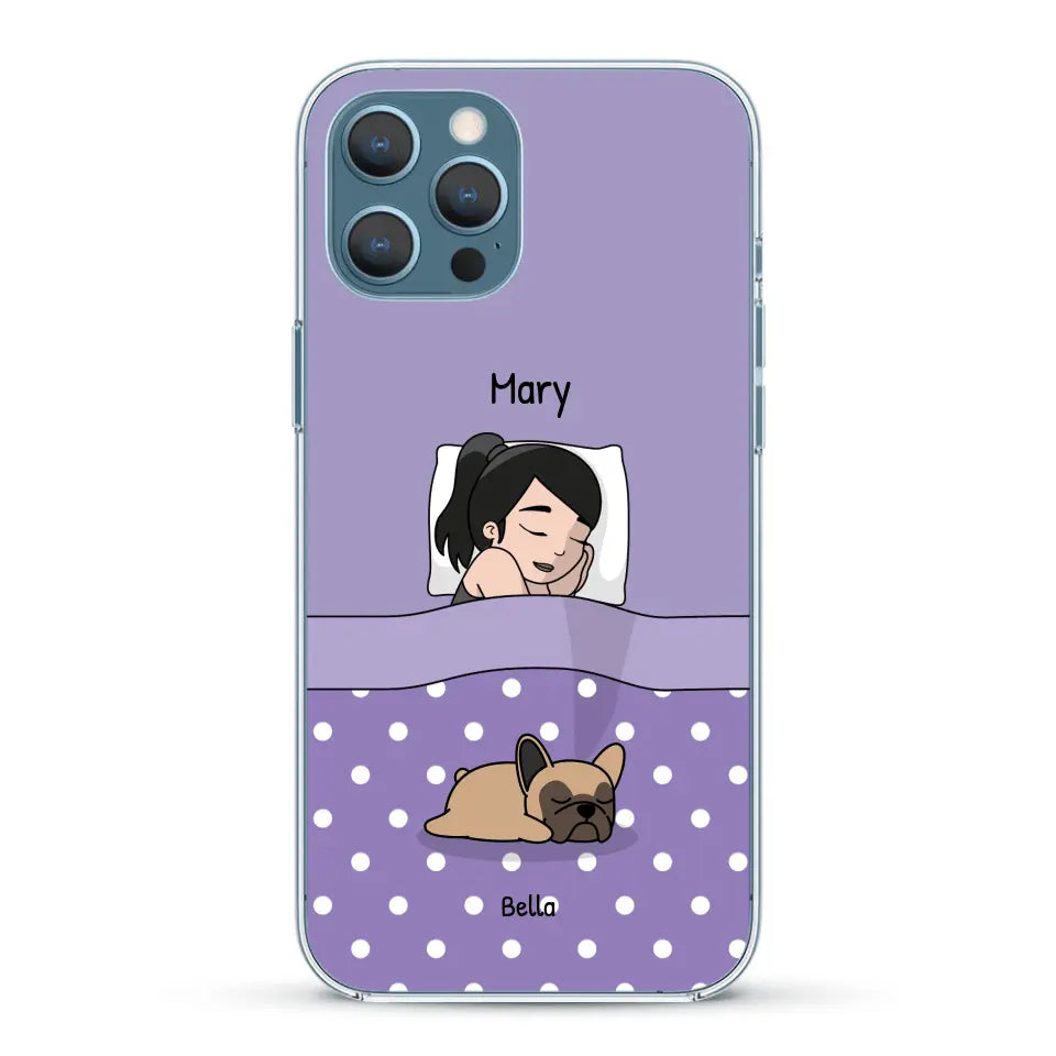 Cuddle time with pets Single - Personalised Phone Case