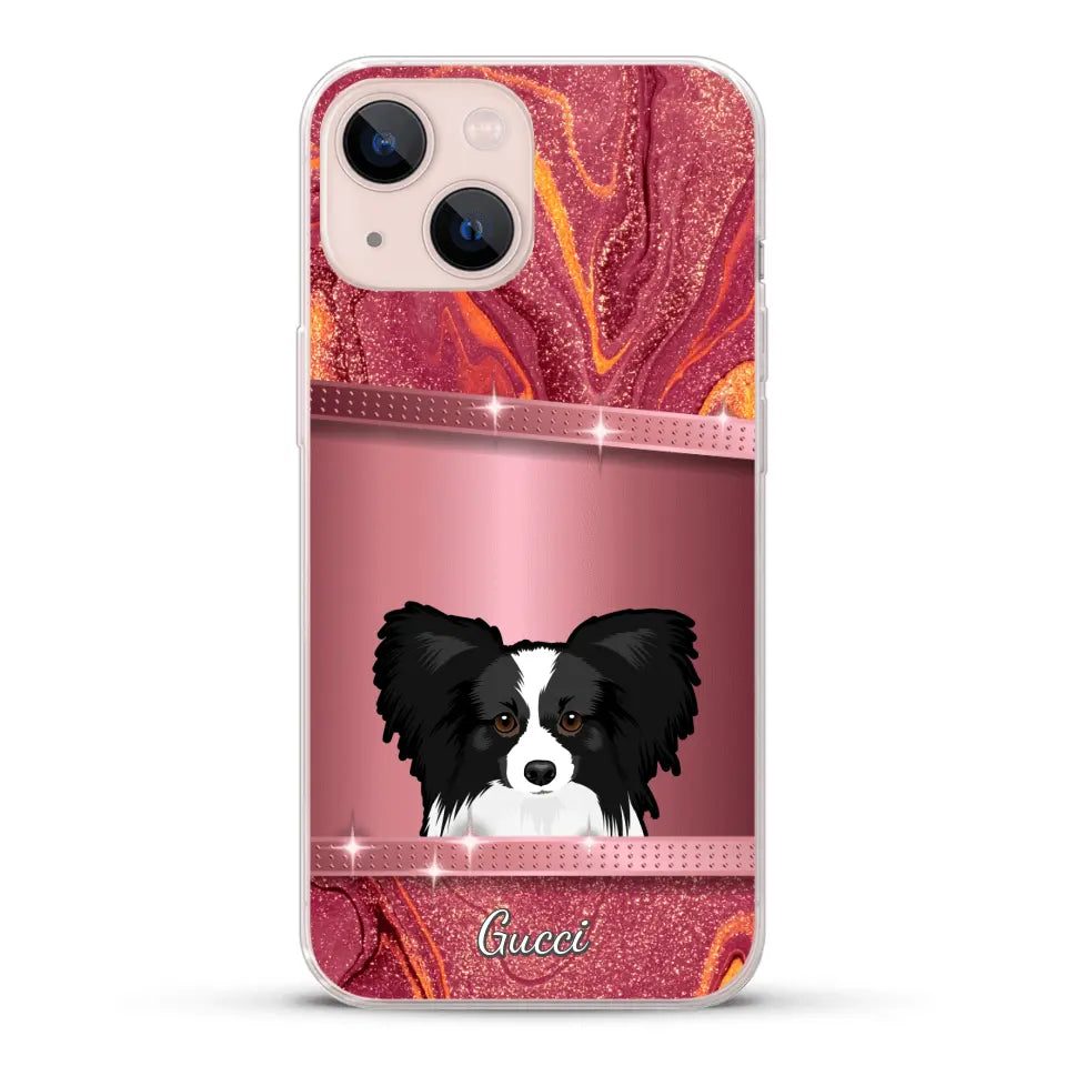 Peeking Pets Glitter Look - Personalised Phone Case