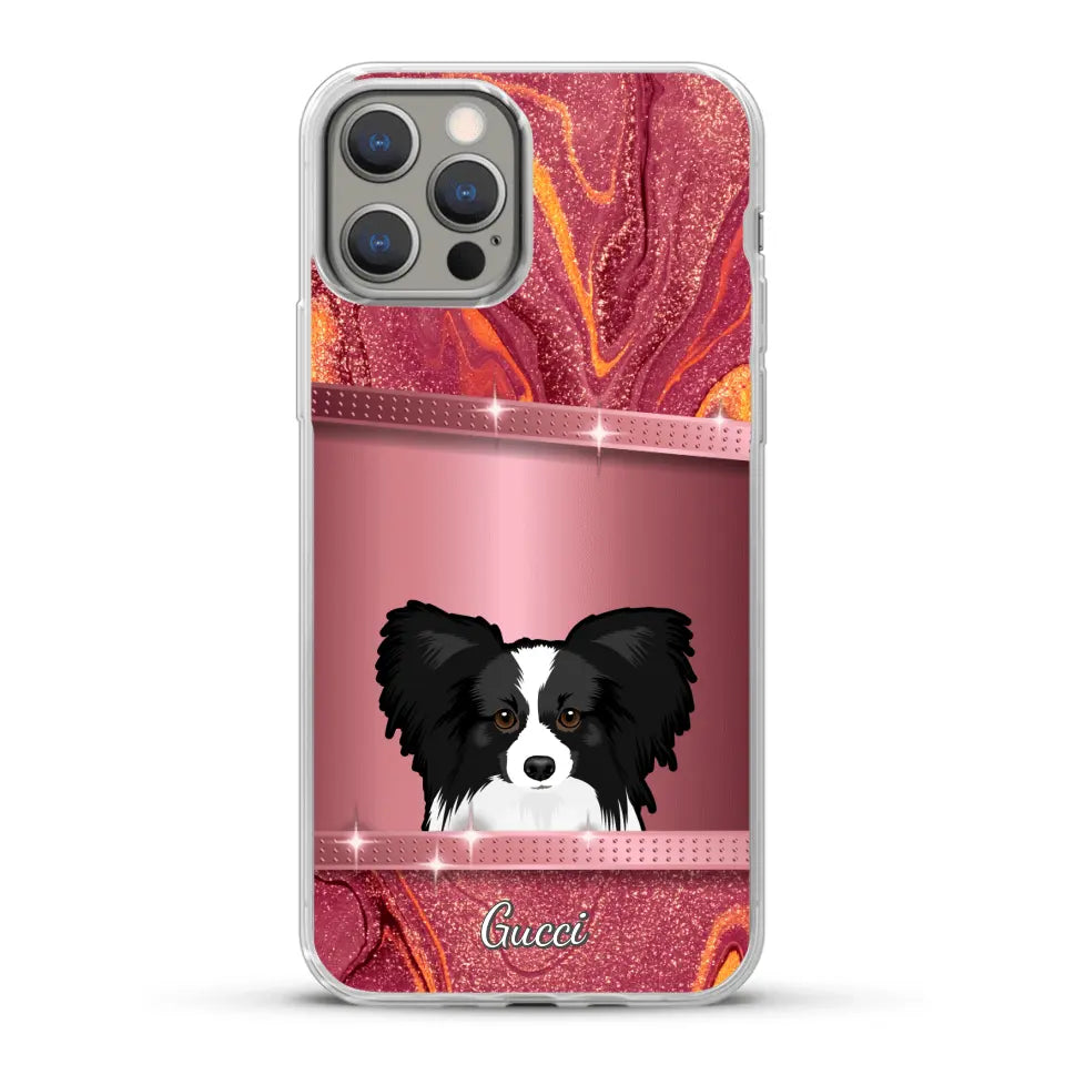 Peeking Pets Glitter Look - Personalised Phone Case