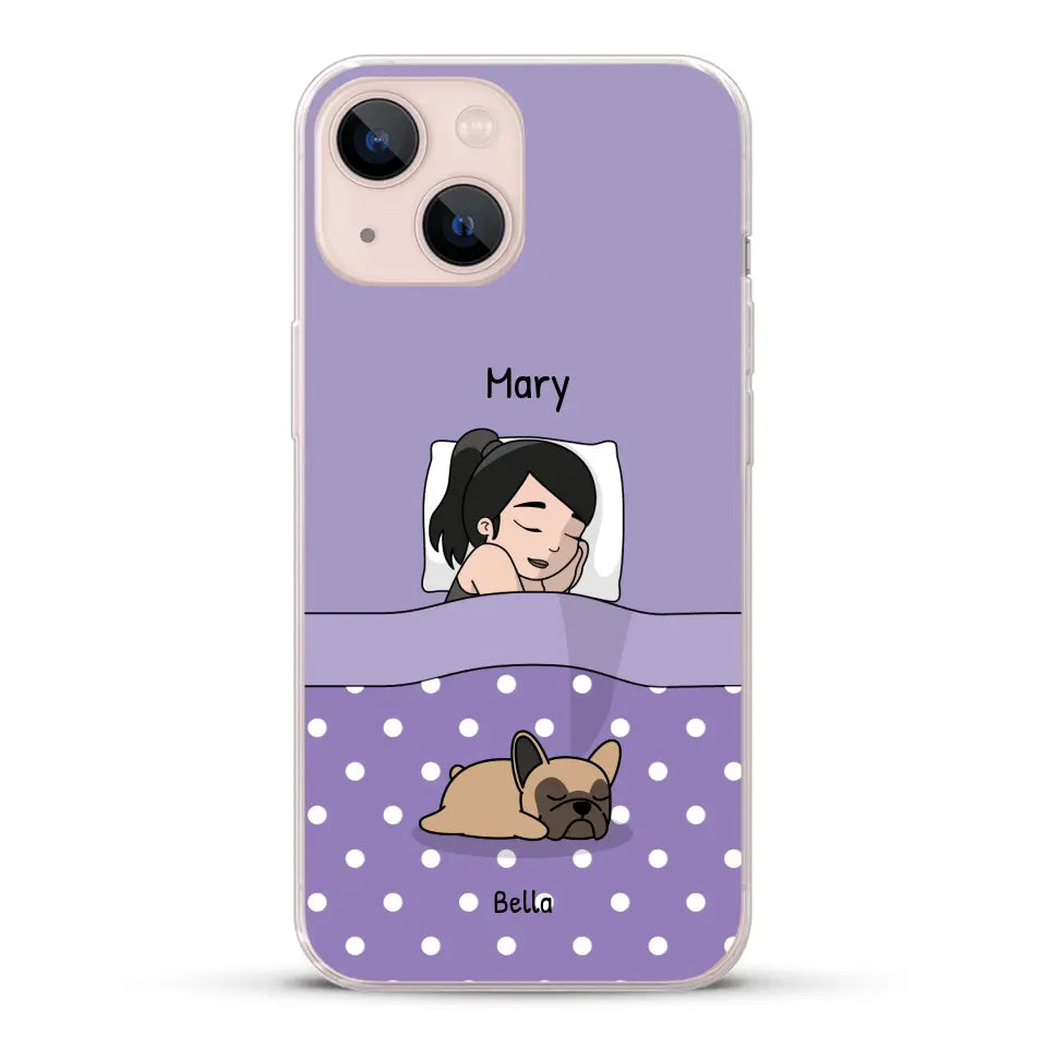 Cuddle time with pets Single - Personalised Phone Case