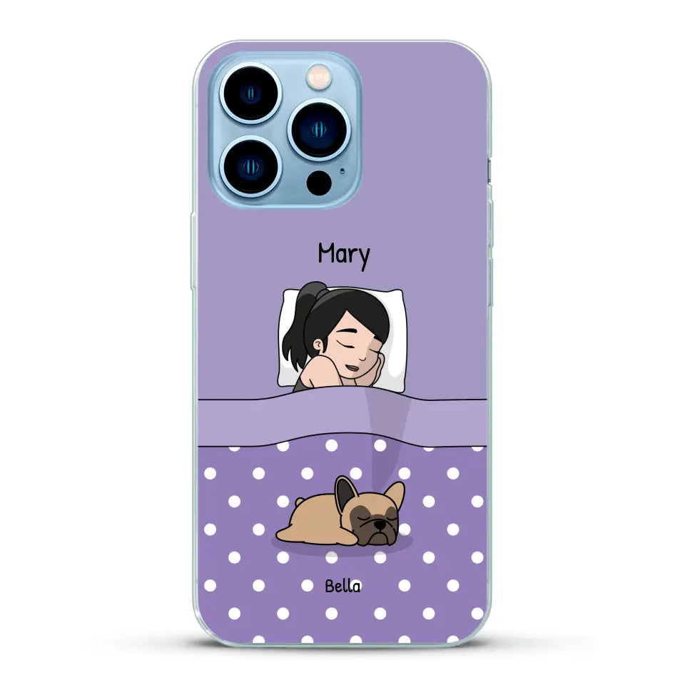 Cuddle time with pets Single - Personalised Phone Case