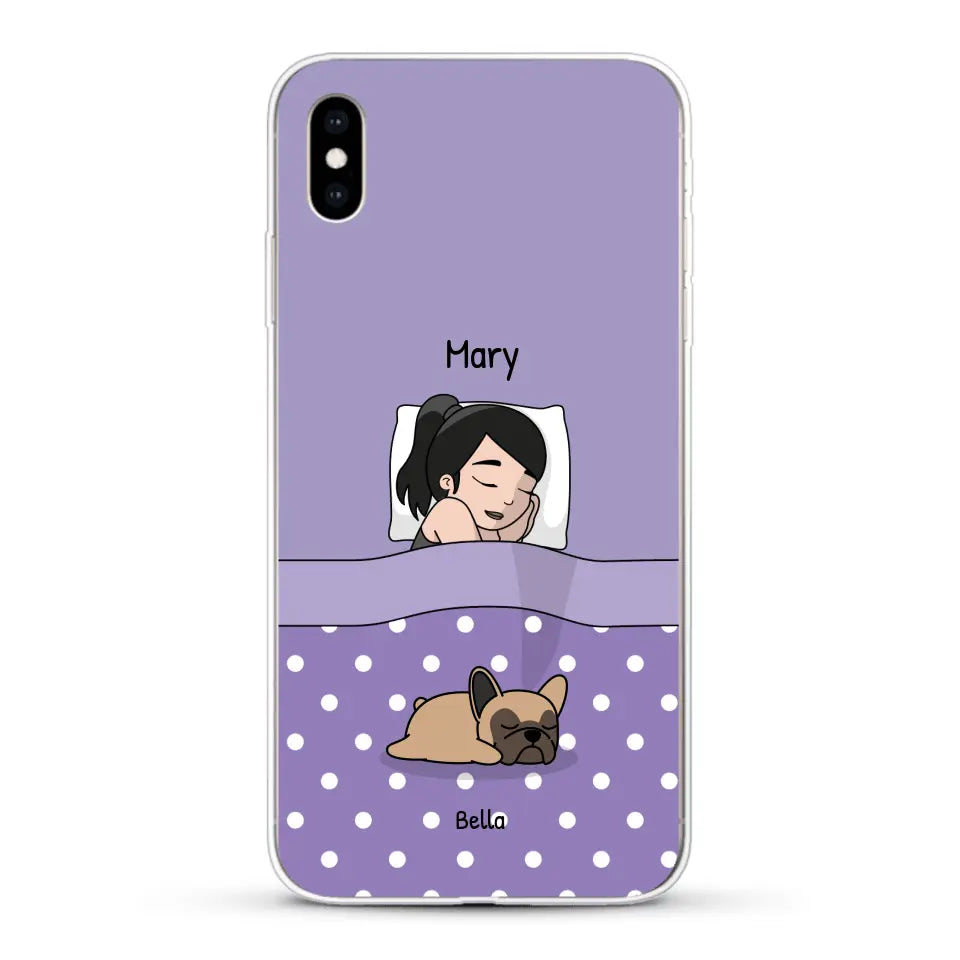 Cuddle time with pets Single - Personalised Phone Case