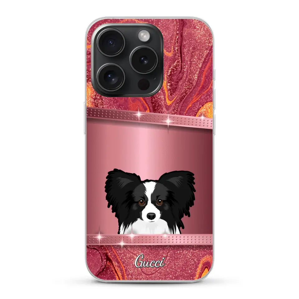 Peeking Pets Glitter Look - Personalised Phone Case