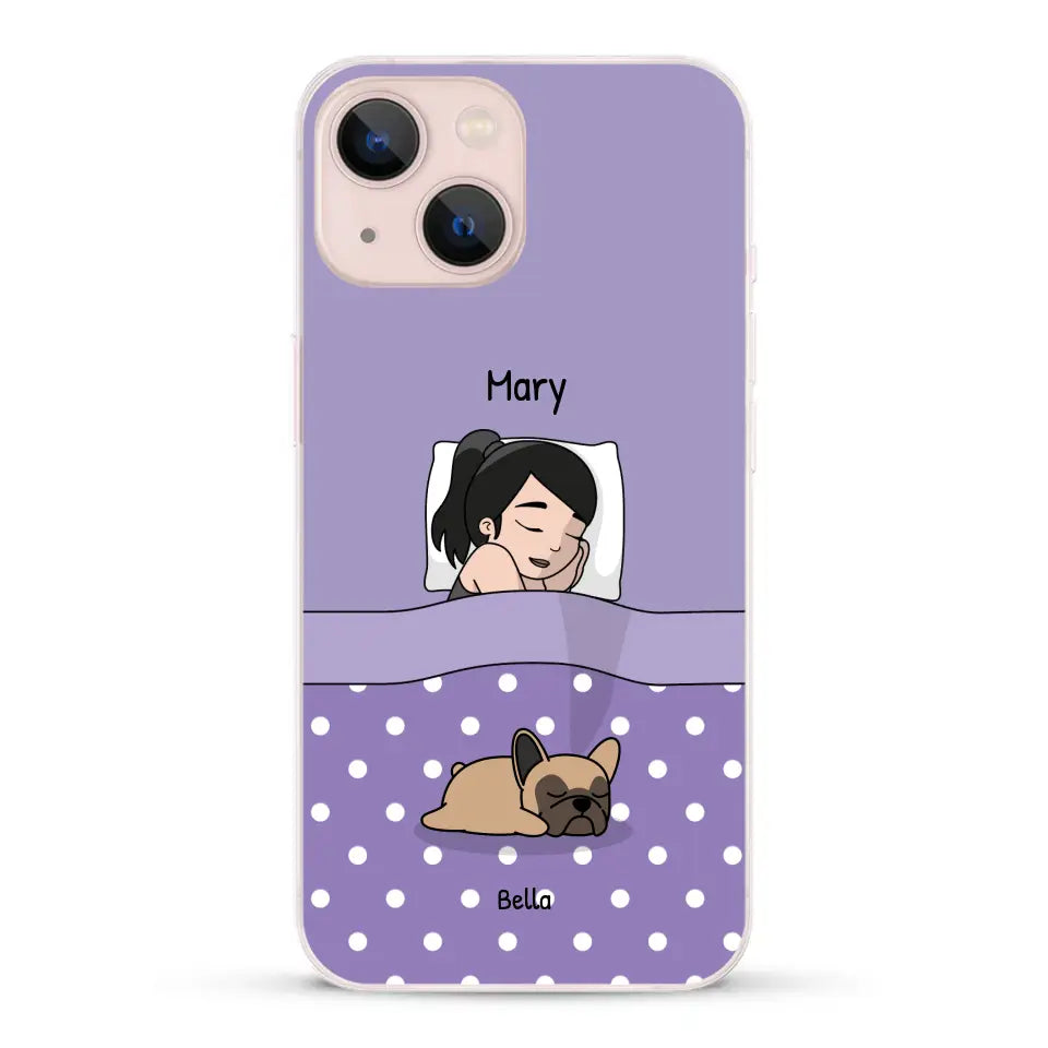 Cuddle time with pets Single - Personalised Phone Case