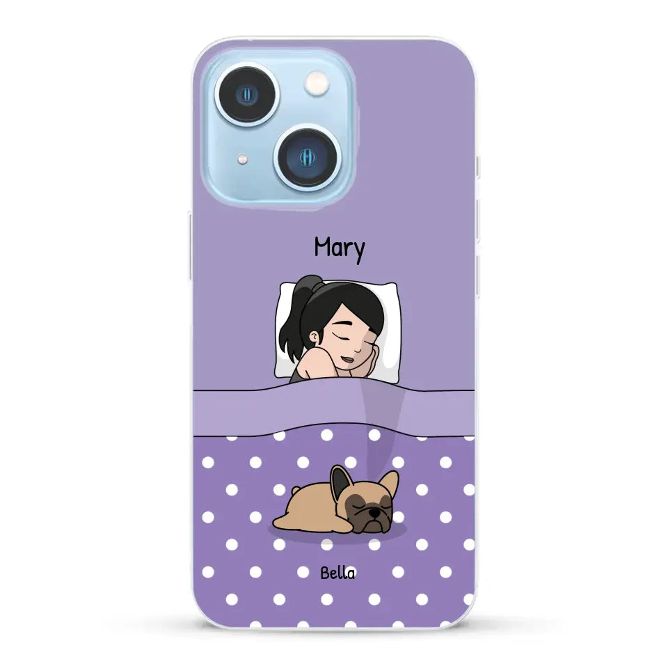 Cuddle time with pets Single - Personalised phone case