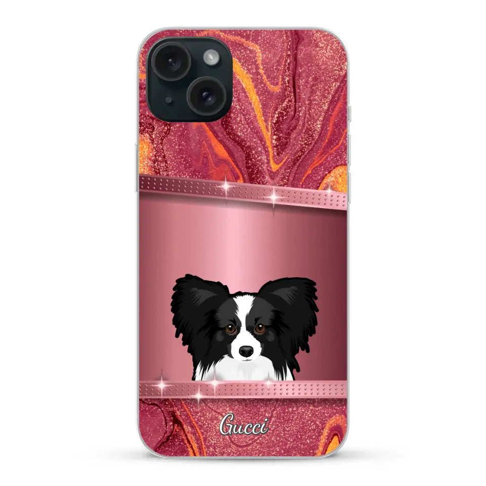 Peeking Pets Glitter Look - Personalised phone case
