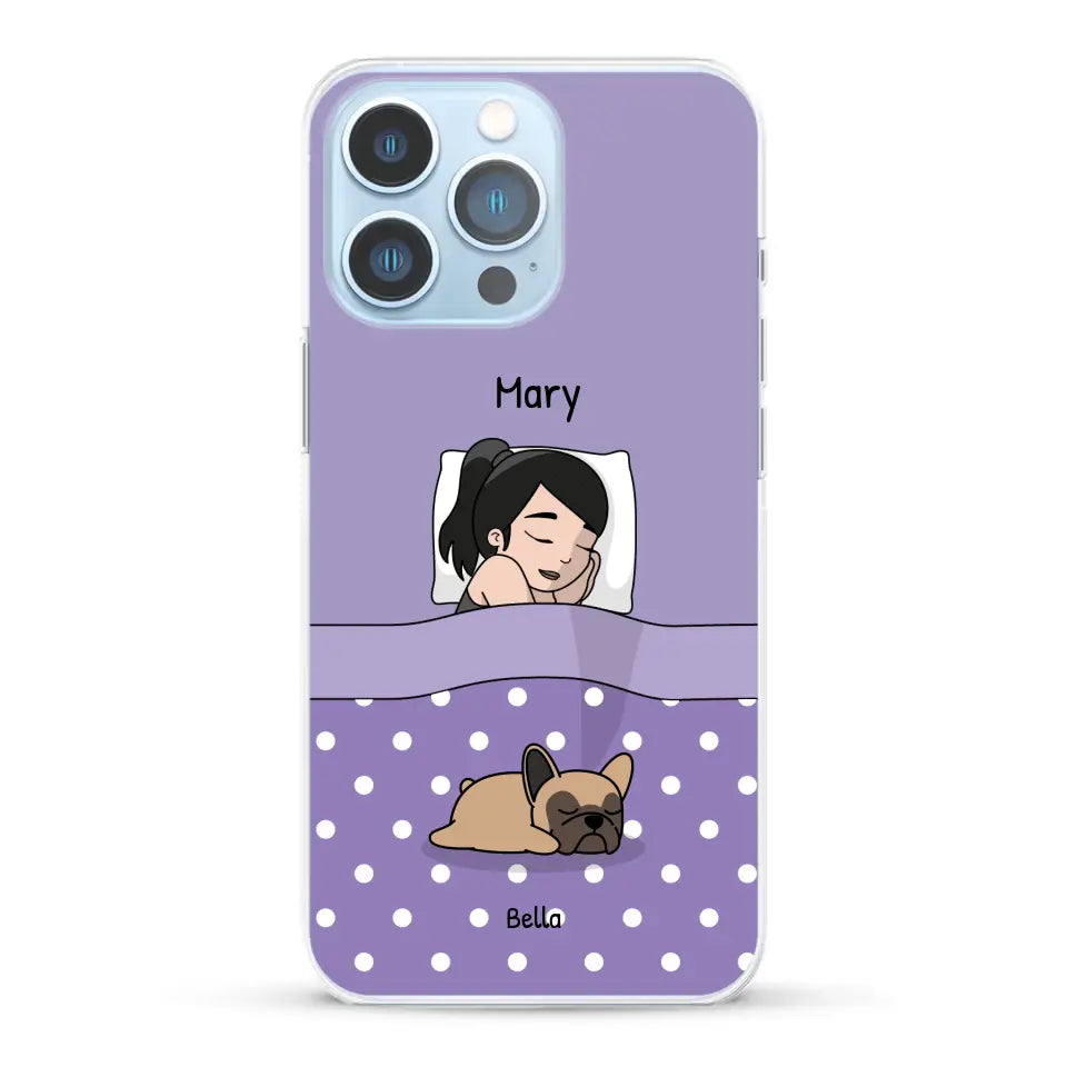 Cuddle time with pets Single - Personalised Phone Case