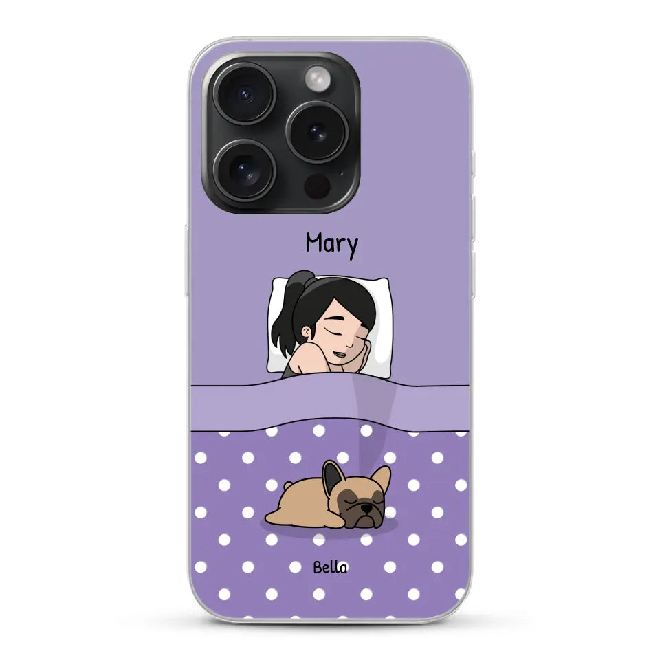 Cuddle time with pets Single - Personalised Phone Case