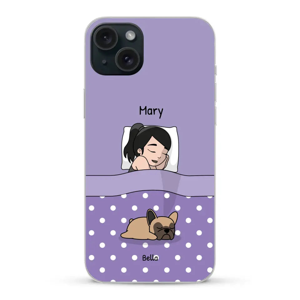 Cuddle time with pets Single - Personalised Phone Case