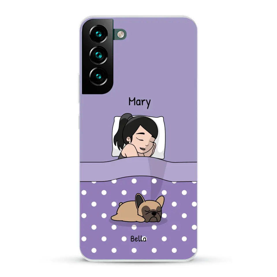 Cuddle time with pets Single - Personalised Phone Case