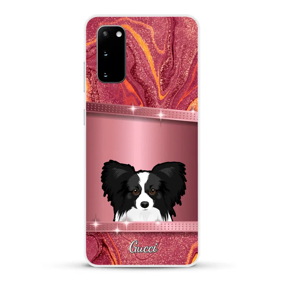 Peeking Pets Glitter Look - Personalised Phone Case