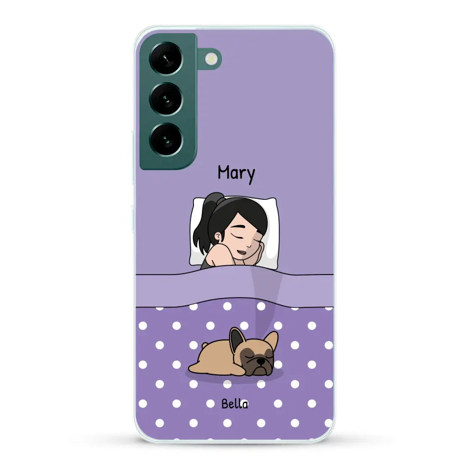 Cuddle time with pets Single - Personalised Phone Case