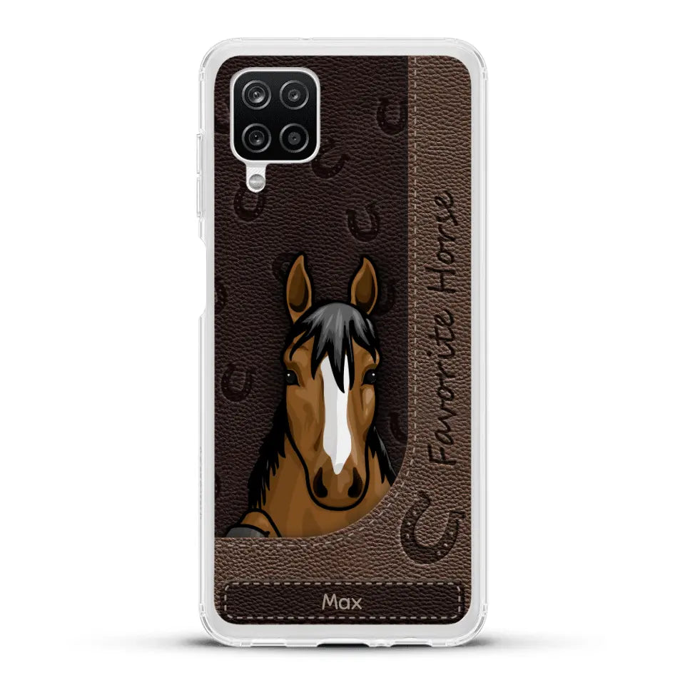 Peeking horses leather Look - Personalised Phone Case