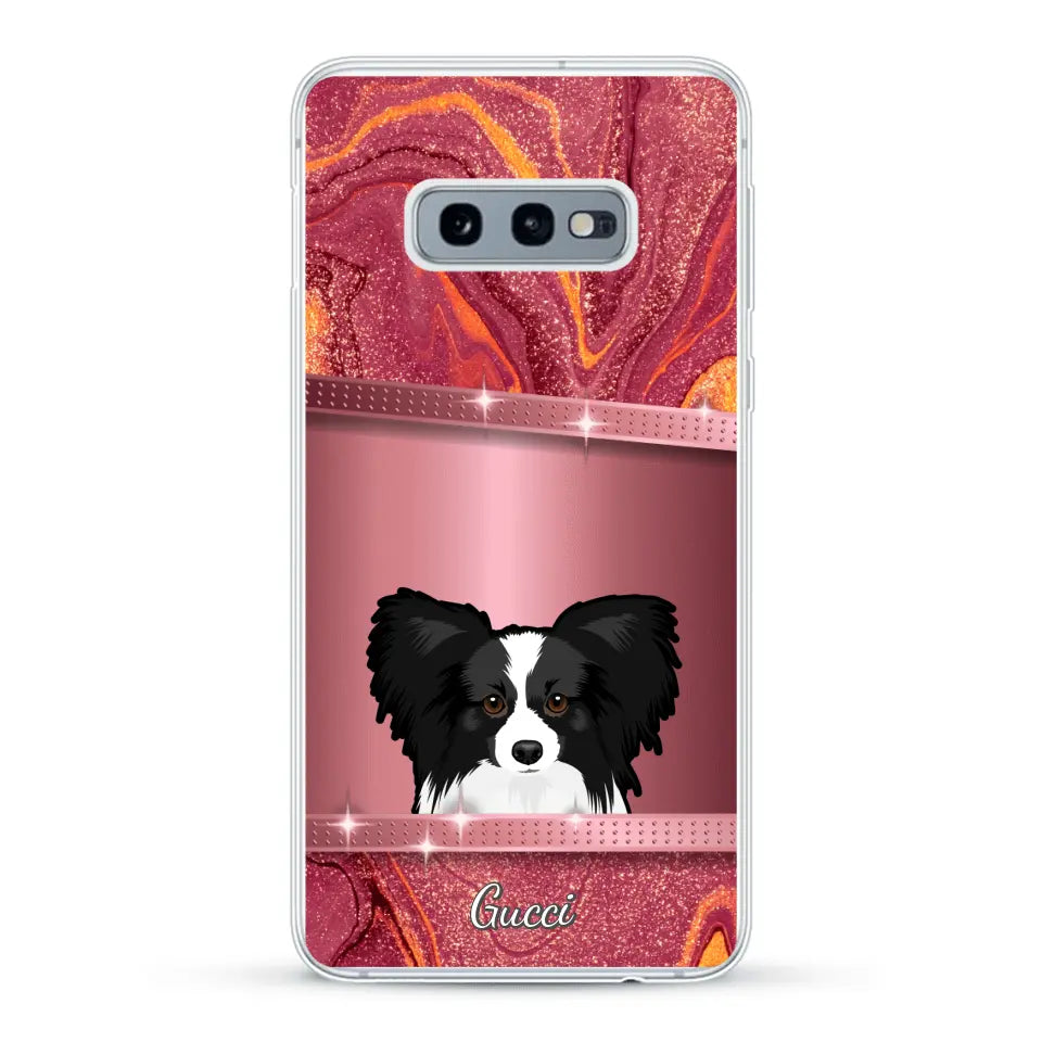 Peeking Pets Glitter Look - Personalised Phone Case