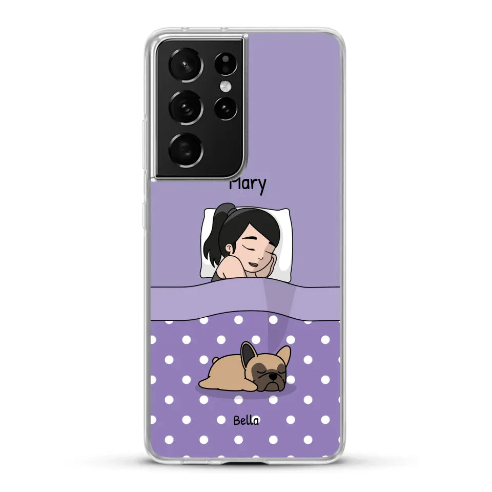 Cuddle time with pets Single - Personalised Phone Case