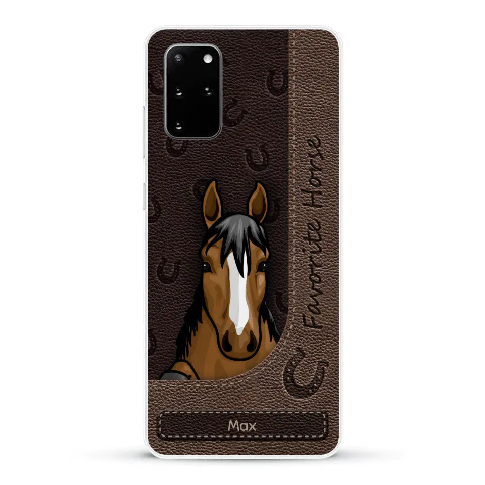 Peeking horses leather Look - Personalised Phone Case