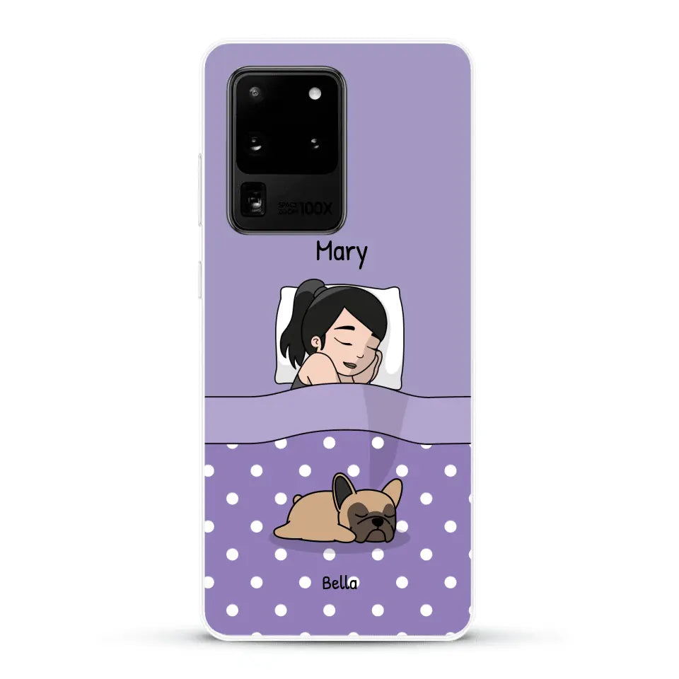 Cuddle time with pets Single - Personalised Phone Case