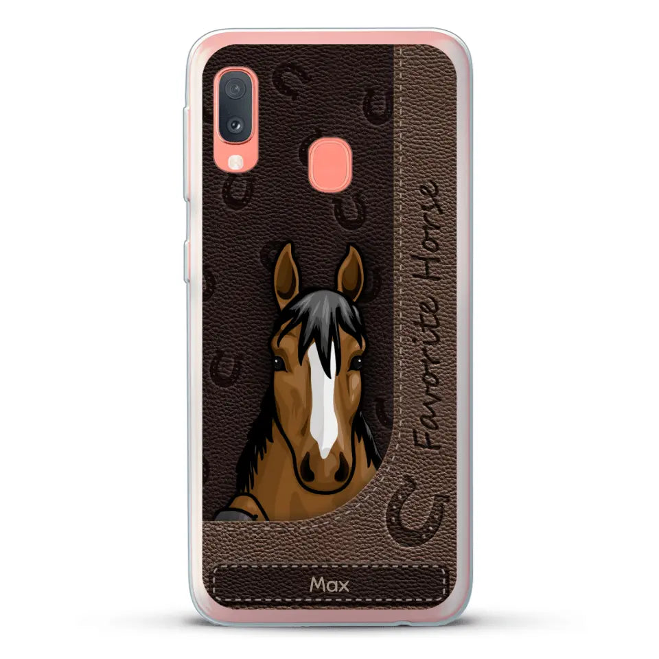 Peeking horses leather Look - Personalised Phone Case