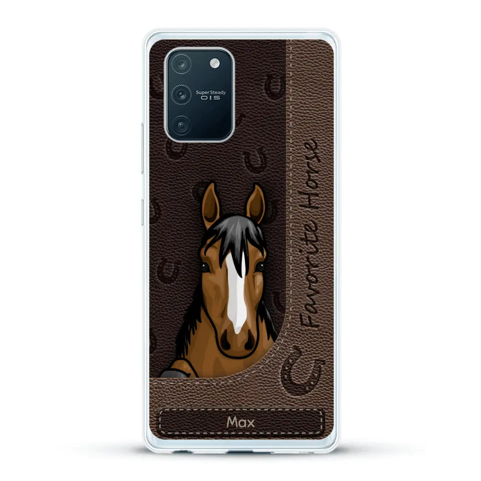 Peeking horses leather Look - Personalised Phone Case