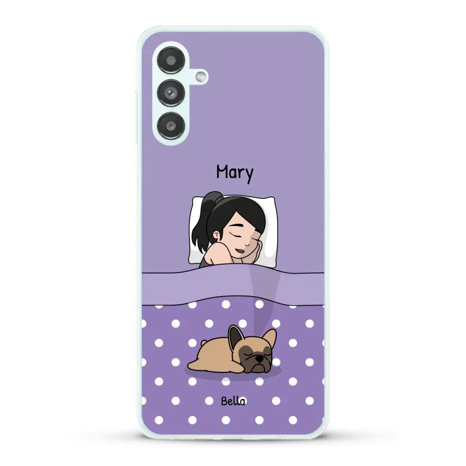 Cuddle time with pets Single - Personalised Phone Case