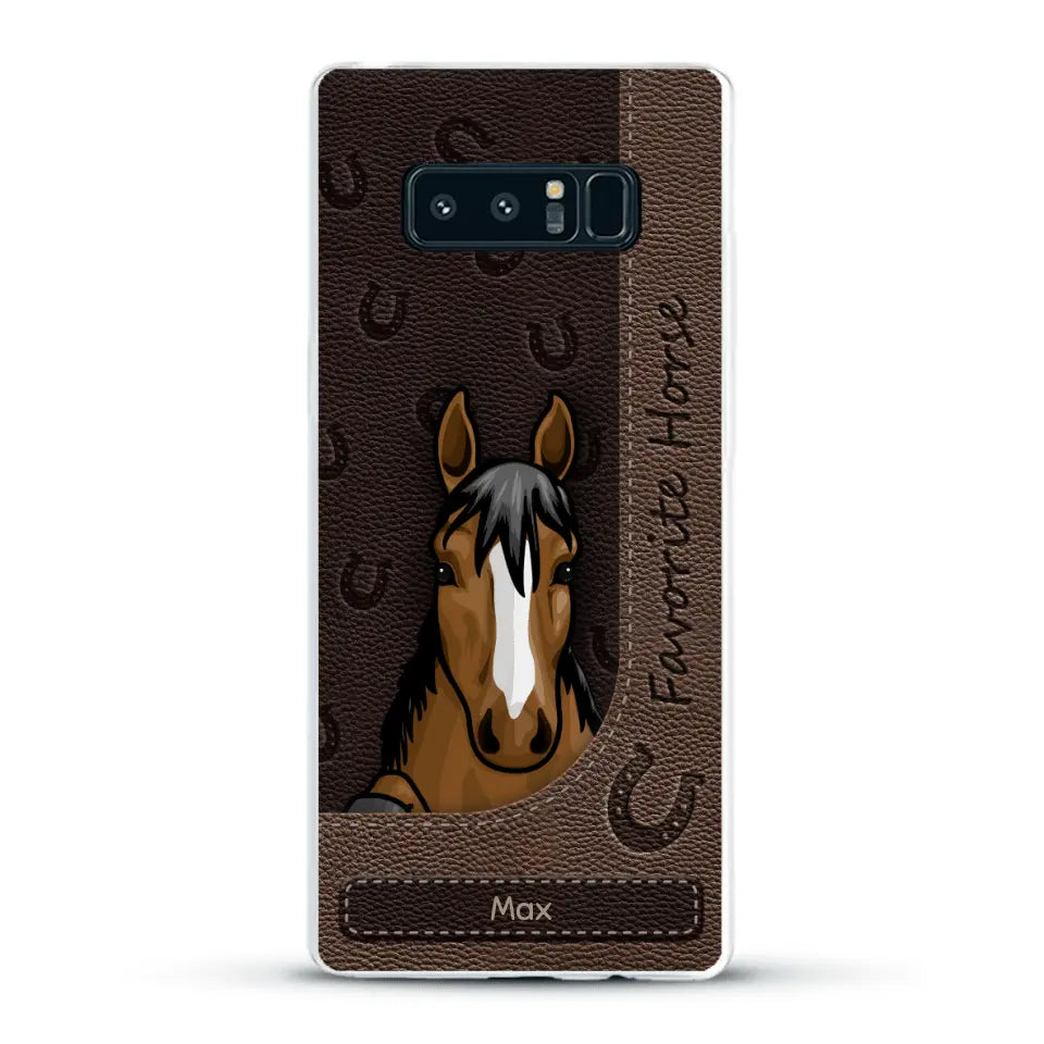 Peeking horses leather Look - Personalised Phone Case