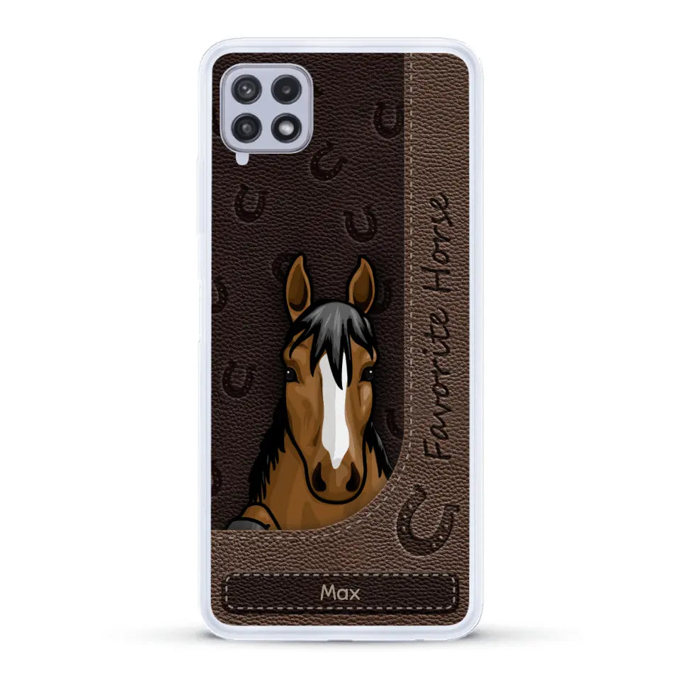 Peeking horses leather Look - Personalised Phone Case