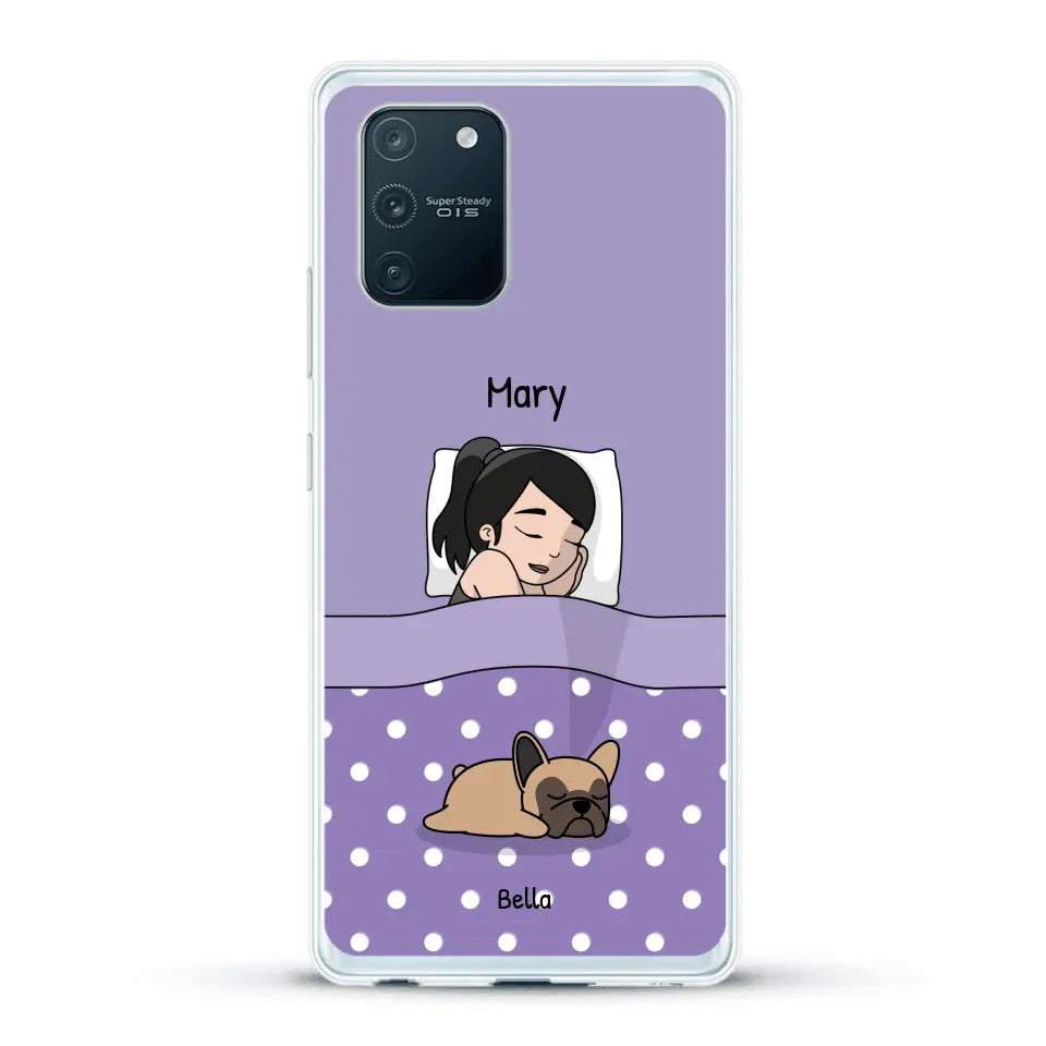 Cuddle time with pets Single - Personalised Phone Case