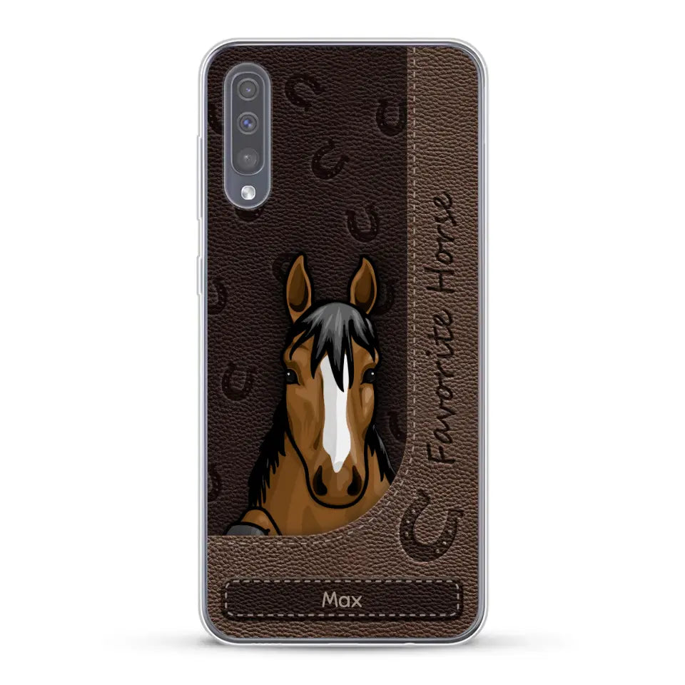 Peeking horses leather Look - Personalised Phone Case