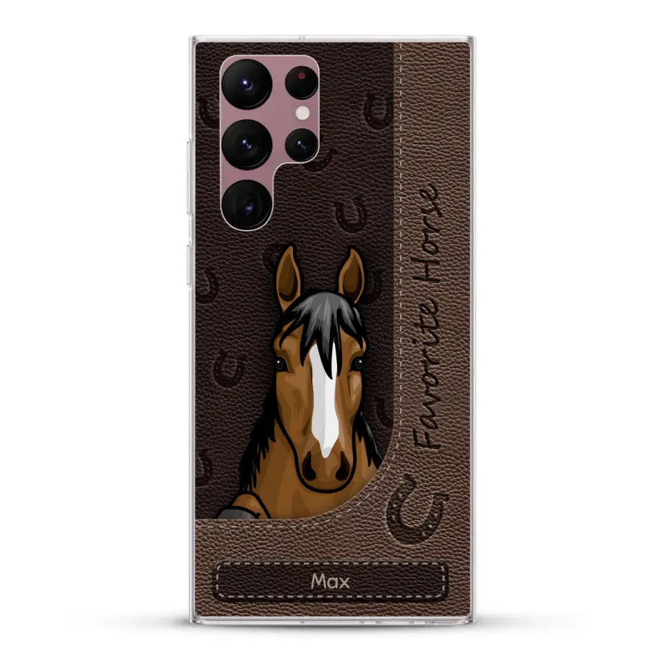 Peeking horses leather Look - Personalised Phone Case