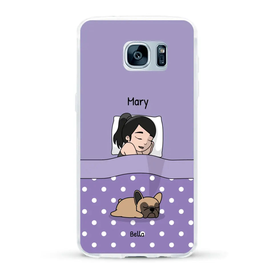 Cuddle time with pets Single - Personalised Phone Case