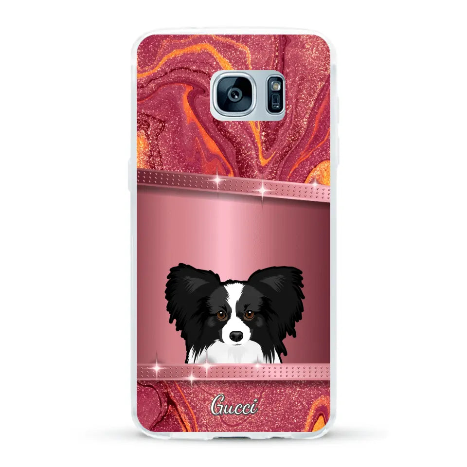 Peeking Pets Glitter Look - Personalised Phone Case