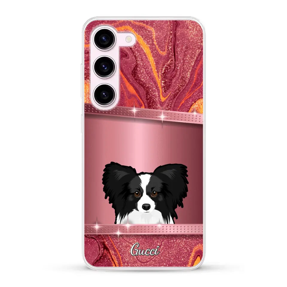 Peeking Pets Glitter Look - Personalised Phone Case