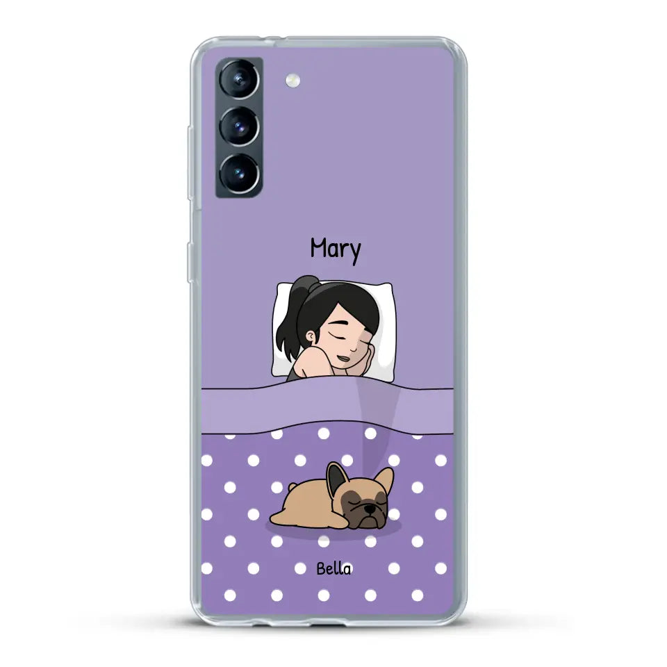 Cuddle time with pets Single - Personalised Phone Case