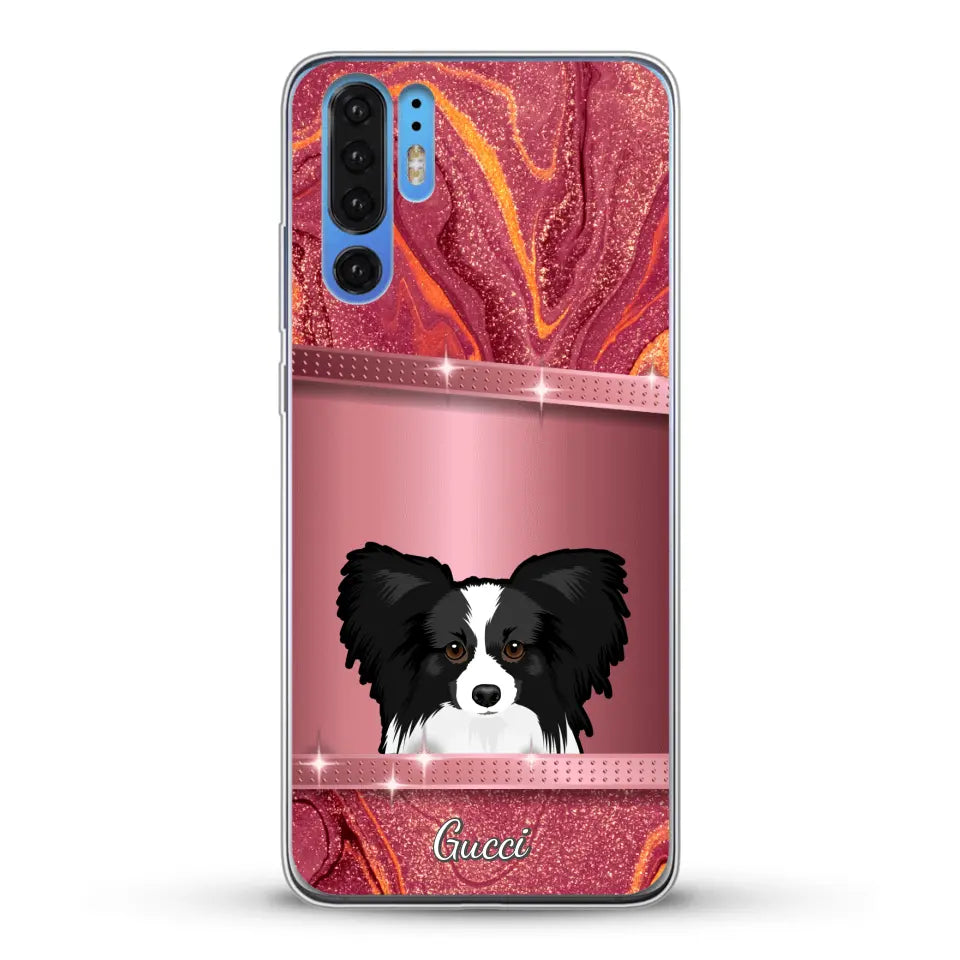 Peeking Pets Glitter Look - Personalised Phone Case