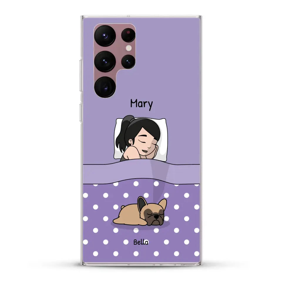 Cuddle time with pets Single - Personalised Phone Case