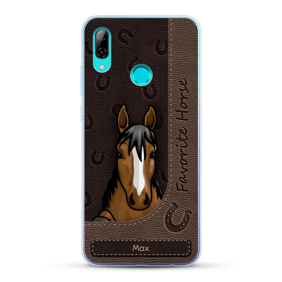 Peeking horses leather Look - Personalised Phone Case