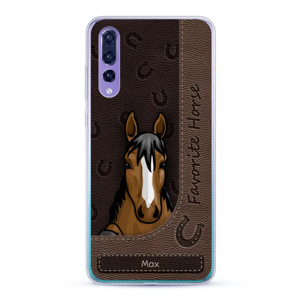 Peeking horses leather Look - Personalised Phone Case