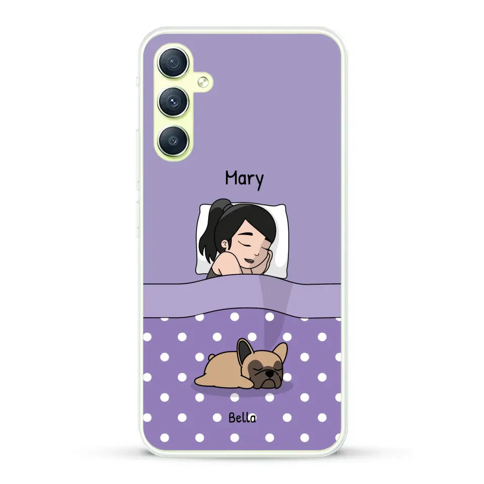 Cuddle time with pets Single - Personalised Phone Case