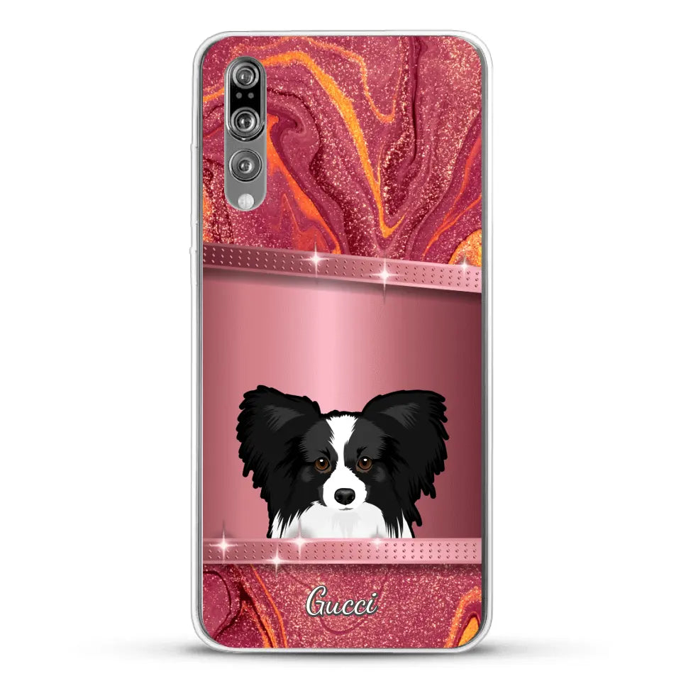 Peeking Pets Glitter Look - Personalised Phone Case