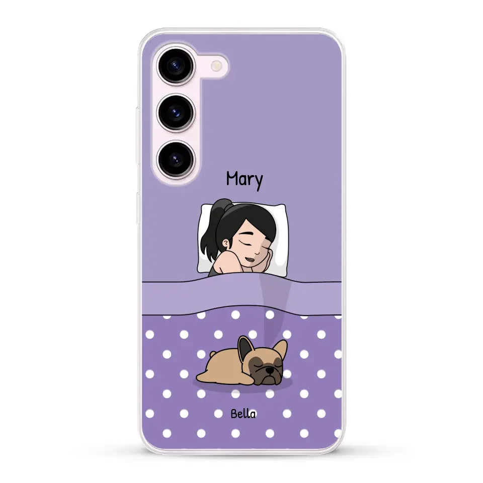 Cuddle time with pets Single - Personalised Phone Case