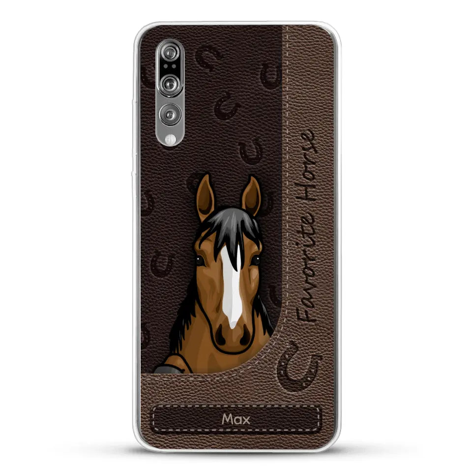 Peeking horses leather Look - Personalised Phone Case