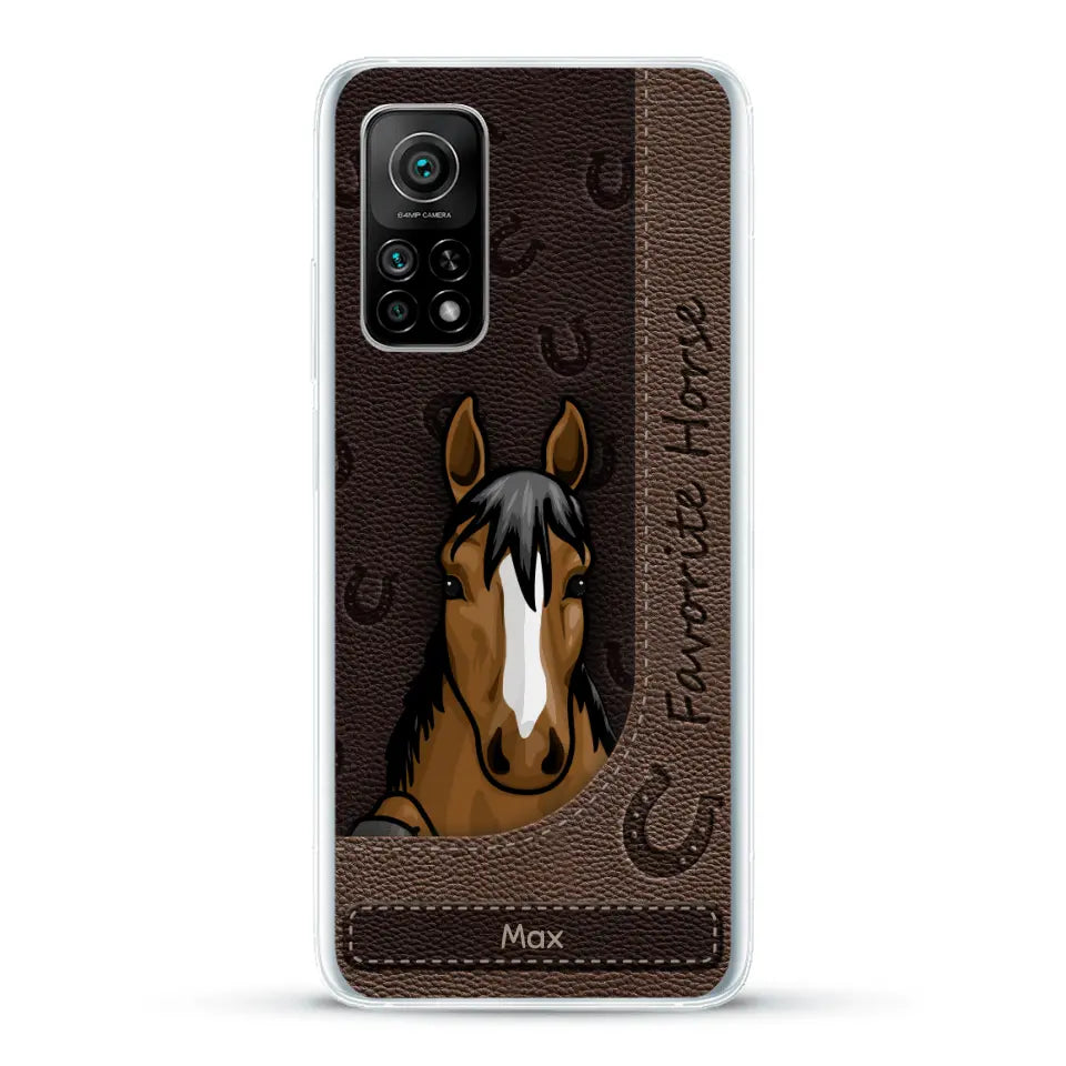 Peeking horses leather Look - Personalised Phone Case