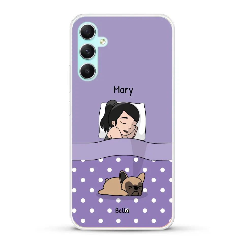 Cuddle time with pets Single - Personalised Phone Case