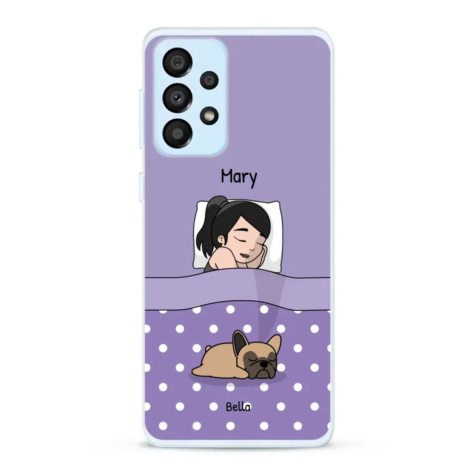 Cuddle time with pets Single - Personalised Phone Case